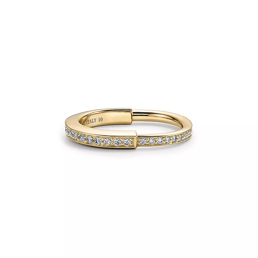[Kaelin Vow]LOCK RING GOLD DIAMOND PAVED