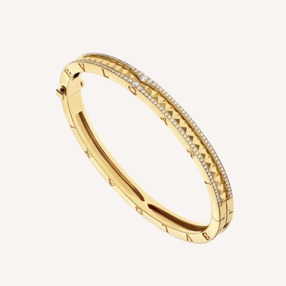 [Kaelin Vow]ZERO 1 SPIRAL AND PAVED DIAMOND GOLD BRACELET