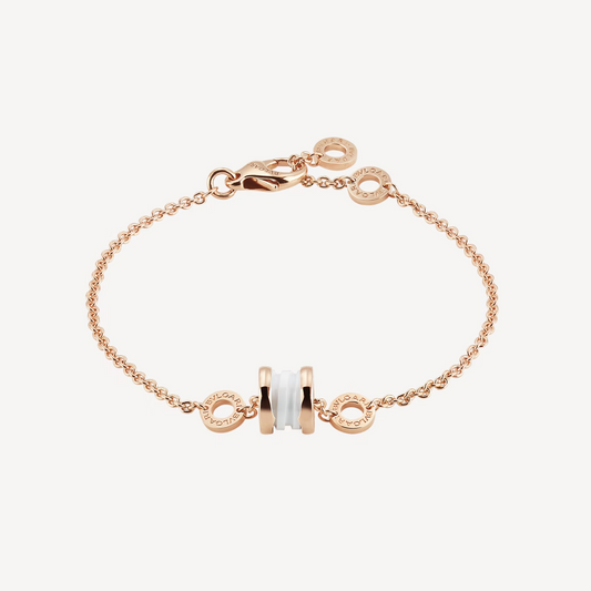 [Kaelin Vow]ZERO 1 SOFT PINK GOLD AND WHITE CERAMIC BRACELET