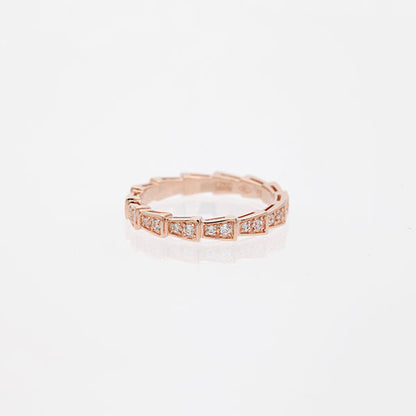 [Kaelin Vow]SERPENTI RING PINK GOLD DIAMOND PAVED 3MM