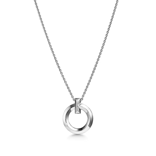 [Kaelin Vow]T CIRCLE PENDENT SILVER NECKLACE