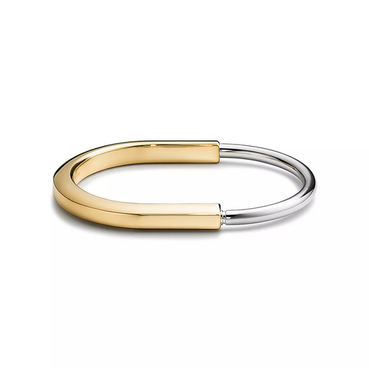 [Kaelin Vow]SCHLOSSARMBAND AUS GELB- UND WEISSGOLD