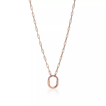 [Kaelin Vow]LOCK SMALL PENDANT PINK DIAMOND PINK GOLD NECKLACE