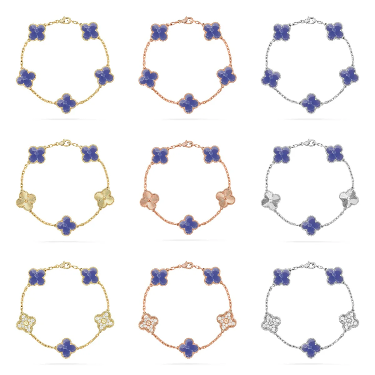 [Kaelin Vow]CLOVER 5 MOTIF BLUE VEINS BRACELET COLLECTION