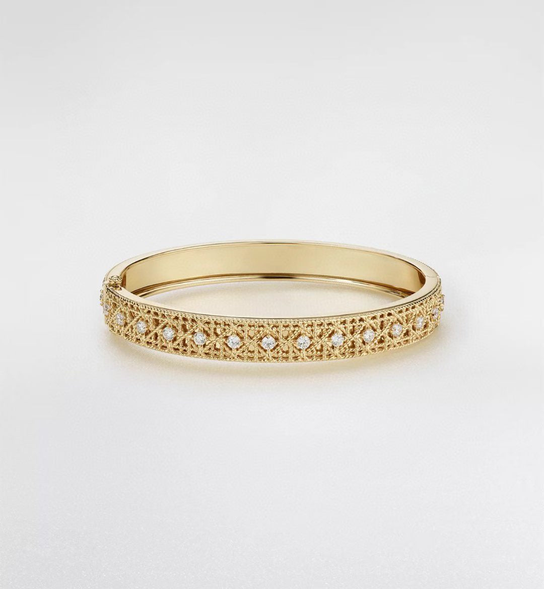 [Kaelin Vow]2026 WOVEN-PATTERN BRACELET SET WITH FULL DIAMOND INLAY THREE-COLORS