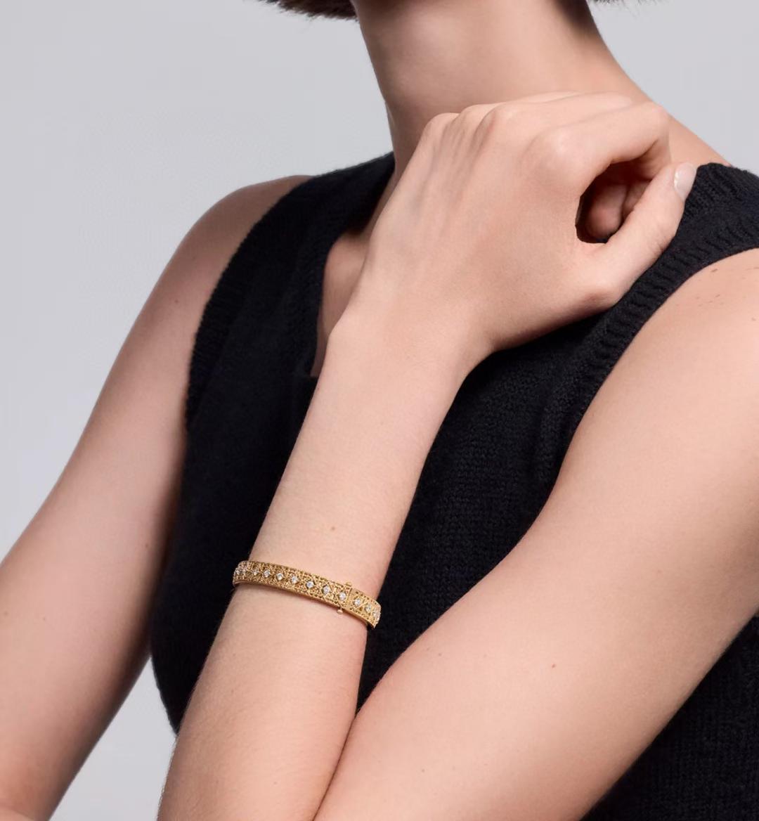 [Kaelin Vow]2026 WOVEN-PATTERN BRACELET SET WITH FULL DIAMOND INLAY THREE-COLORS