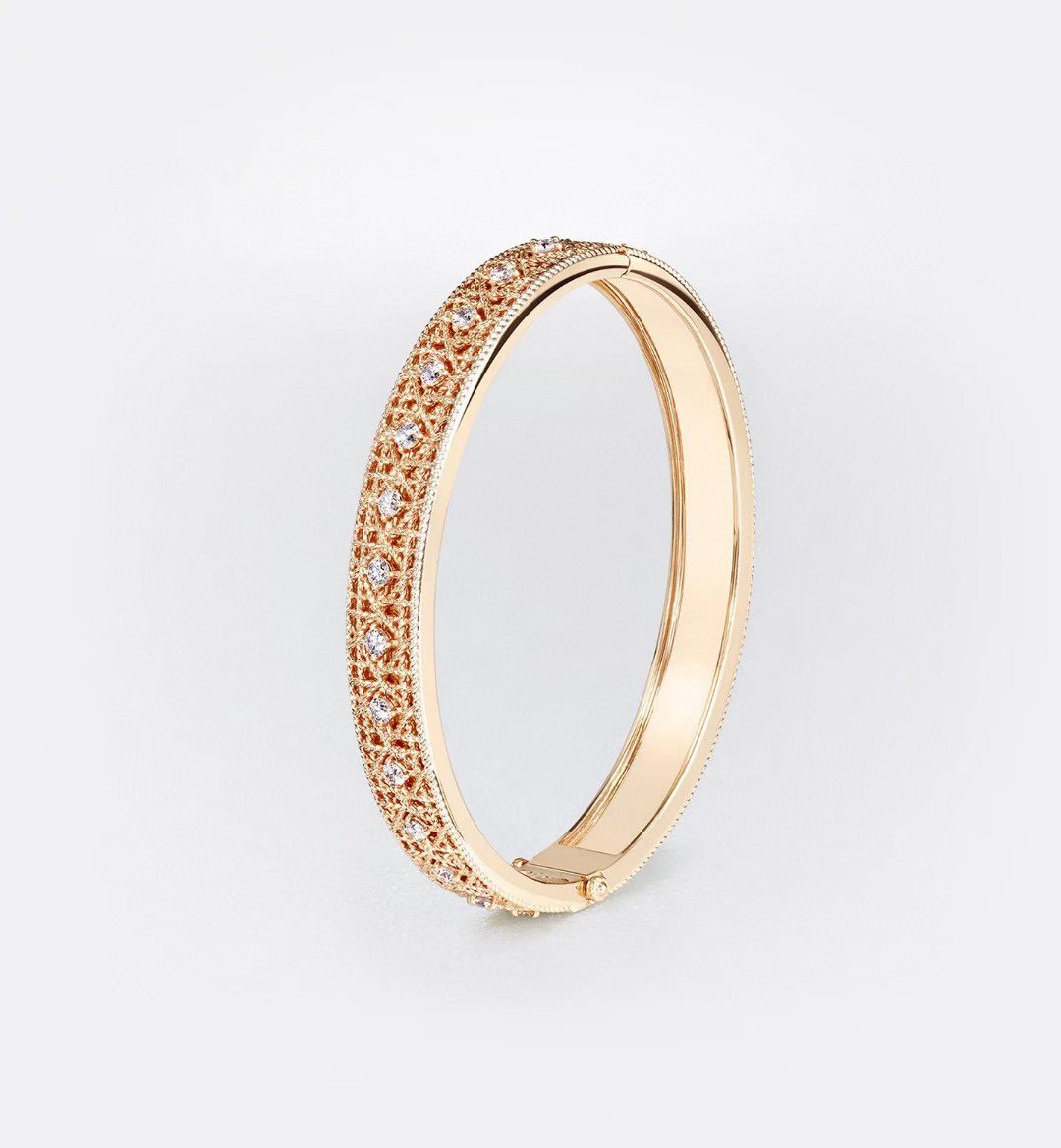 [Kaelin Vow]2026 WOVEN-PATTERN BRACELET SET WITH FULL DIAMOND INLAY THREE-COLORS