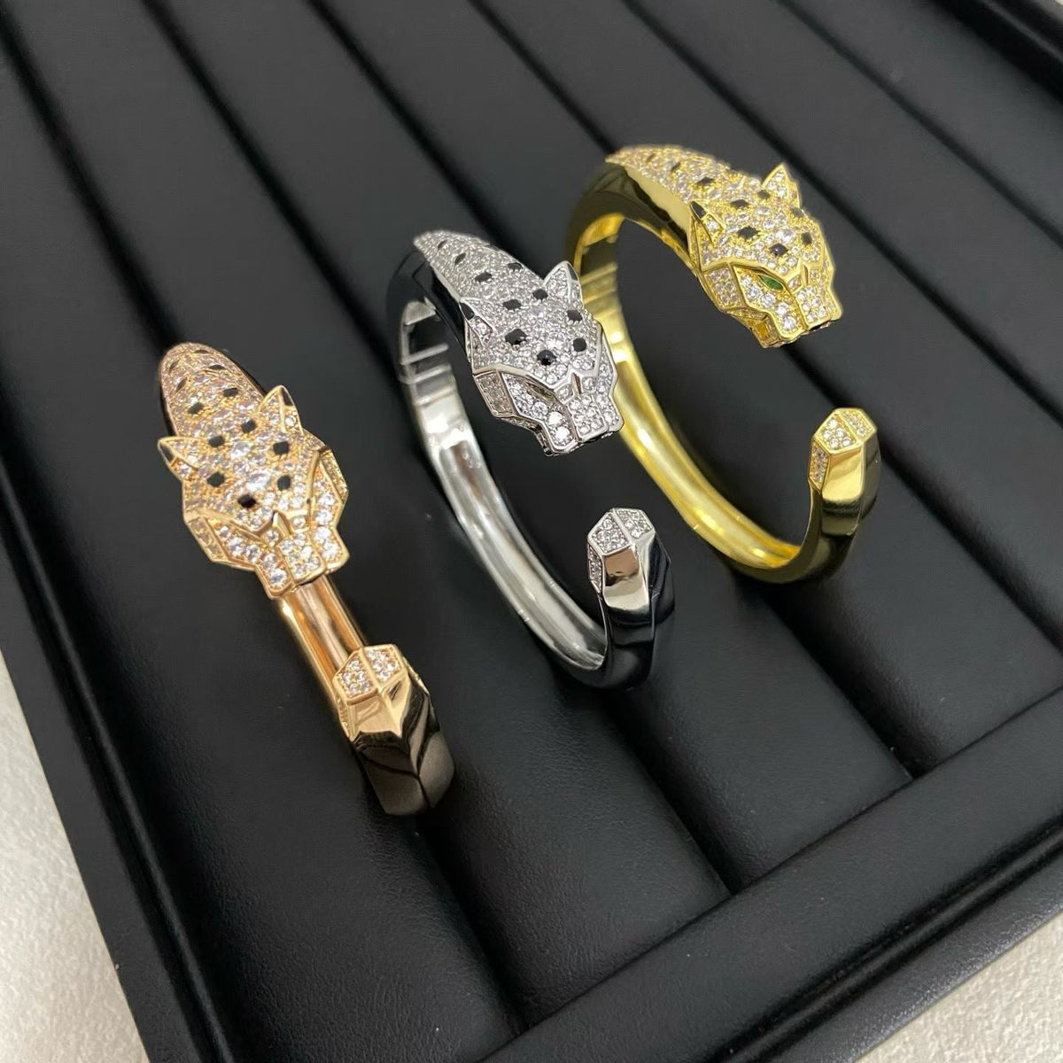 [Kaelin Vow]DIAMANT-MASCHINE-LEOPARD-ARMBAND