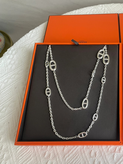 [Kaelin Vow]Klassische silberne Pulloverkette