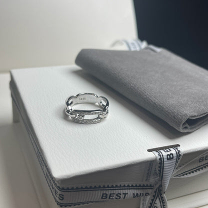 [Kaelin Vow]Sliding Single Diamond Ring