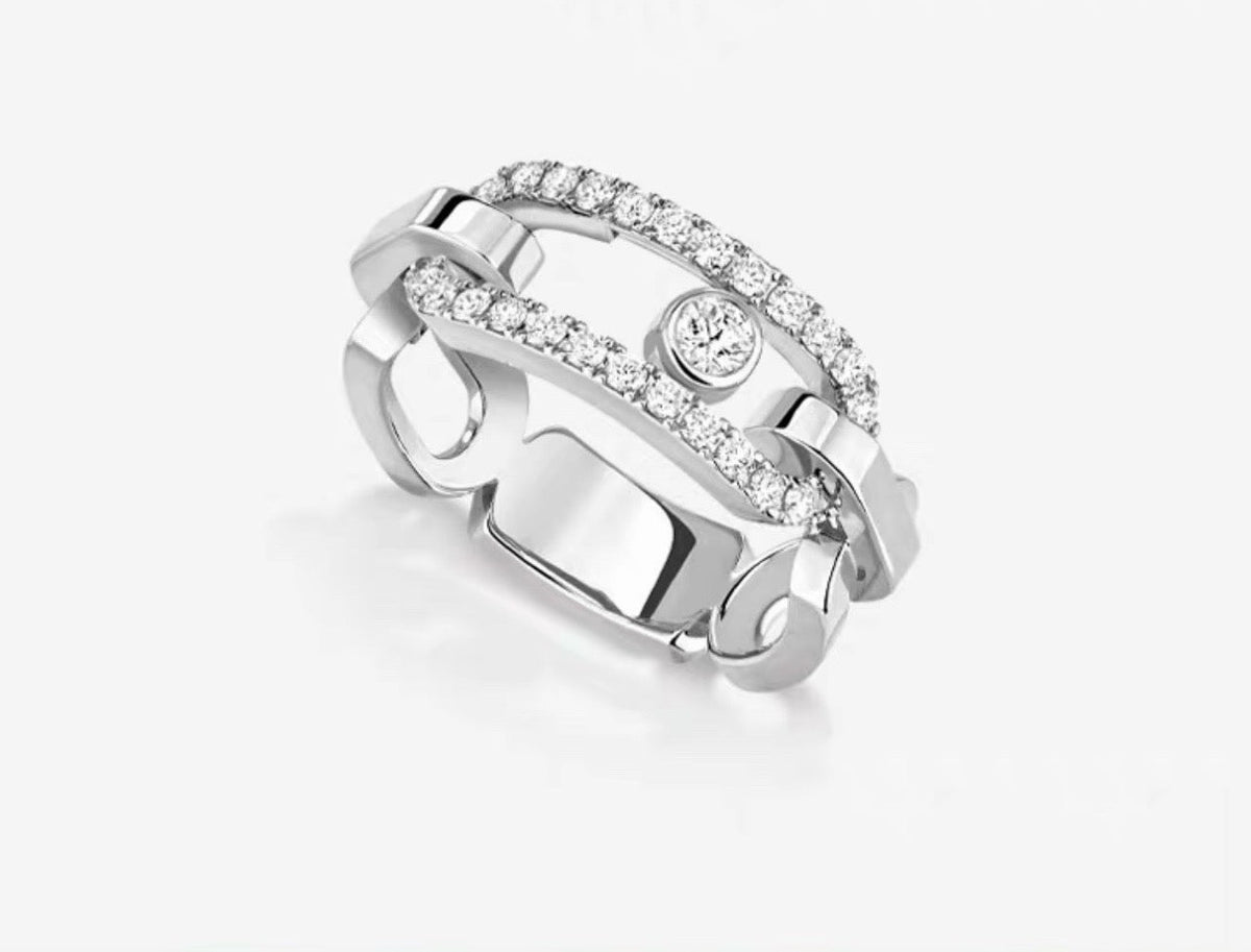 [Kaelin Vow]Sliding Single Diamond Ring