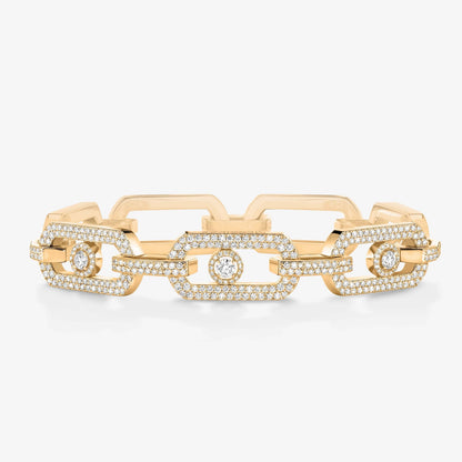 [Kaelin Vow]Large Full Diamond Unisex Sliding Bracelet with Moissanite