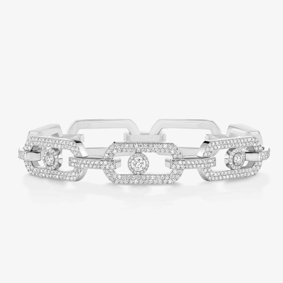 [Kaelin Vow]Large Full Diamond Unisex Sliding Bracelet with Moissanite