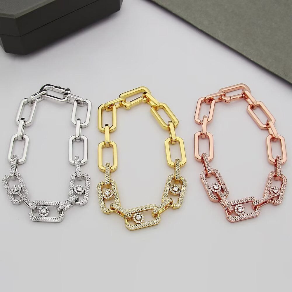 [Kaelin Vow]Large Full Diamond Unisex Sliding Bracelet with Moissanite