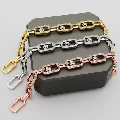 [Kaelin Vow]Large Full Diamond Unisex Sliding Bracelet with Moissanite