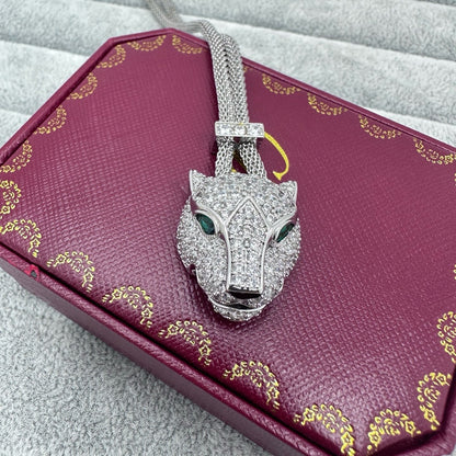[Kaelin Vow]FULL STONE BIG LEOPARD HEAD NECKLACE