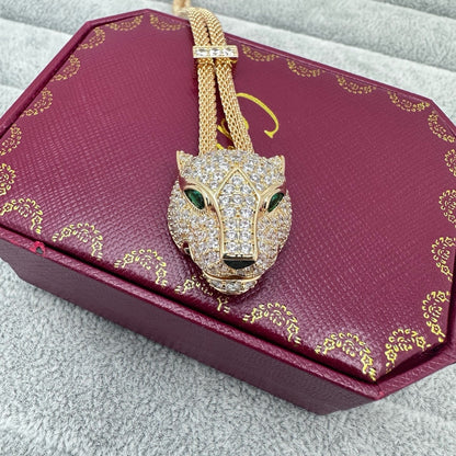 [Kaelin Vow]FULL STONE BIG LEOPARD HEAD NECKLACE