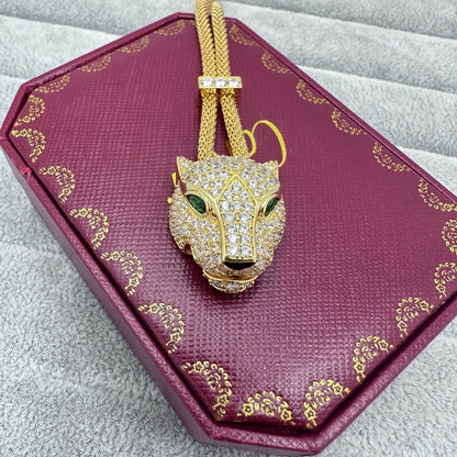 [Kaelin Vow]FULL STONE BIG LEOPARD HEAD NECKLACE