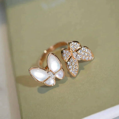 [Kaelin Vow]TWIN BUTTERFLY DIAMOND MOP RING