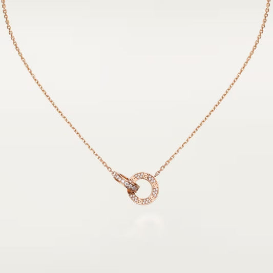 [Kaelin Vow]LOVE  FULL DIAMOND PENDANT NECKLACE