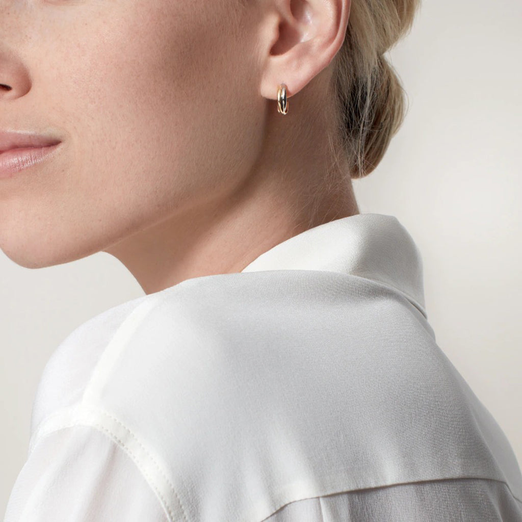 [Kaelin Vow]TRINITY ON DIAMOND MINI EARRINGS