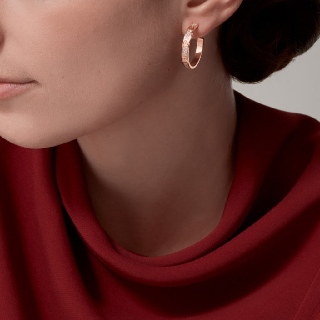 [Kaelin Vow]LOVE EARRINGS 3.6MM DIAMOND PAVED