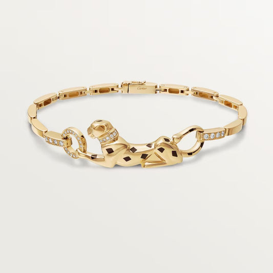 [Kaelin Vow]PANTHER-HALBDIAMANT-ARMBAND MIT KETTE