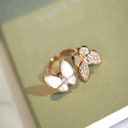 [Kaelin Vow]TWIN BUTTERFLY DIAMOND MOP RING