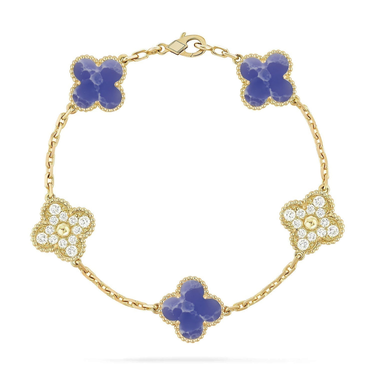 [Kaelin Vow]CLOVER 5 MOTIF BLUE VEINS BRACELET COLLECTION