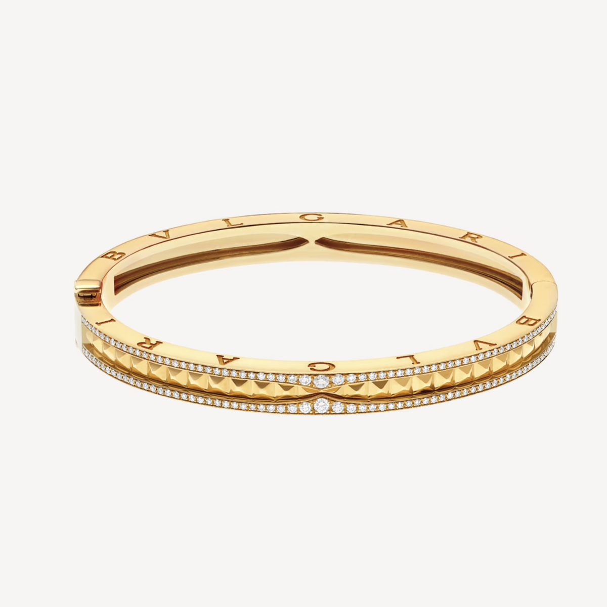 [Kaelin Vow]ZERO 1 SPIRAL AND PAVED DIAMOND GOLD BRACELET