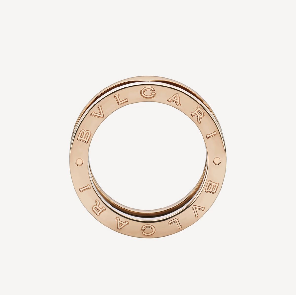 [Kaelin Vow]ZERO 1 TWO-BAND LOOPS AND BLACK CERAMIC PINK GOLD RING