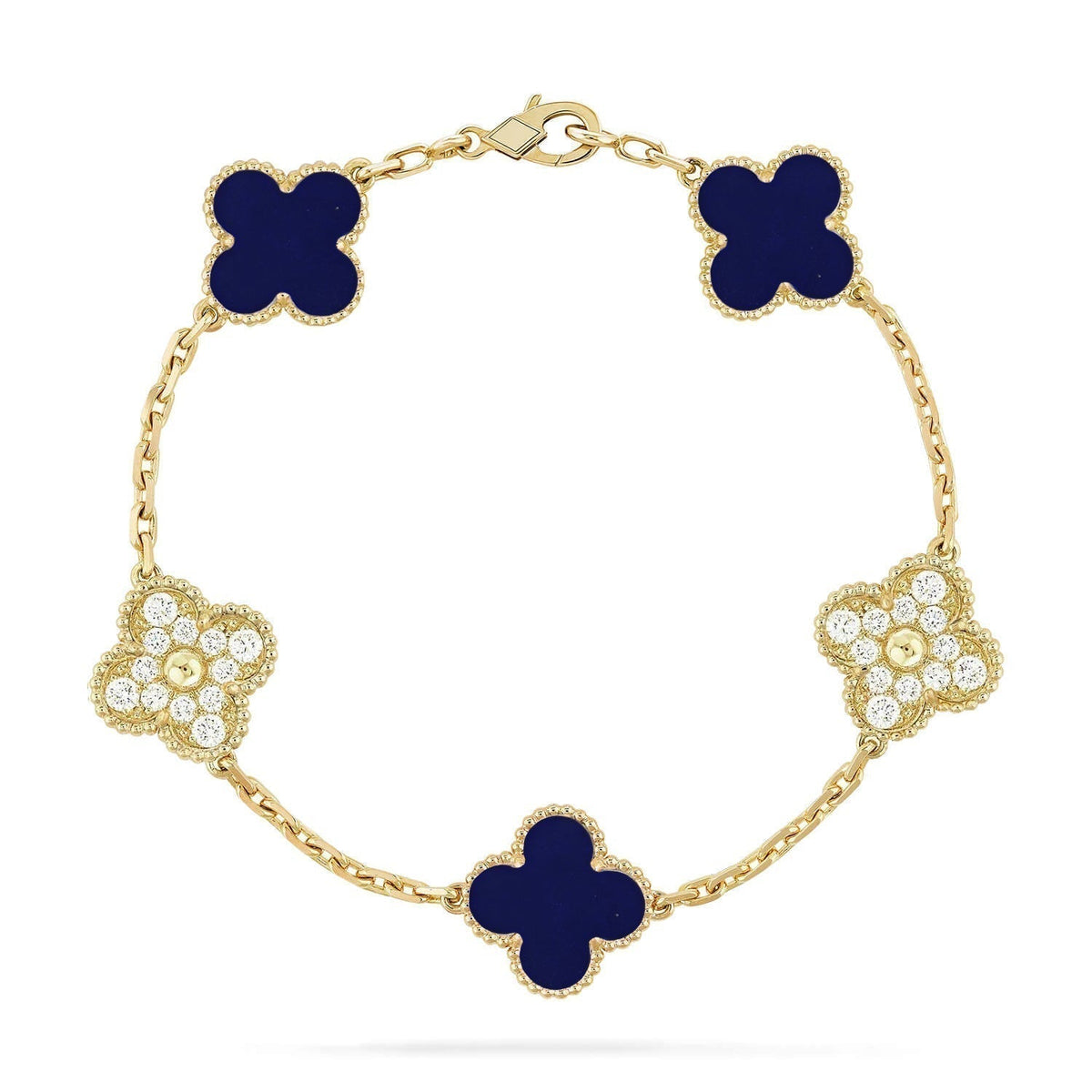 [Kaelin Vow]CLOVER 5 MOTIF LAPIS LAZULI BRACELET COLLECTION