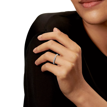 [Kaelin Vow]LOCK RING SILVER DIAMOND PAVED