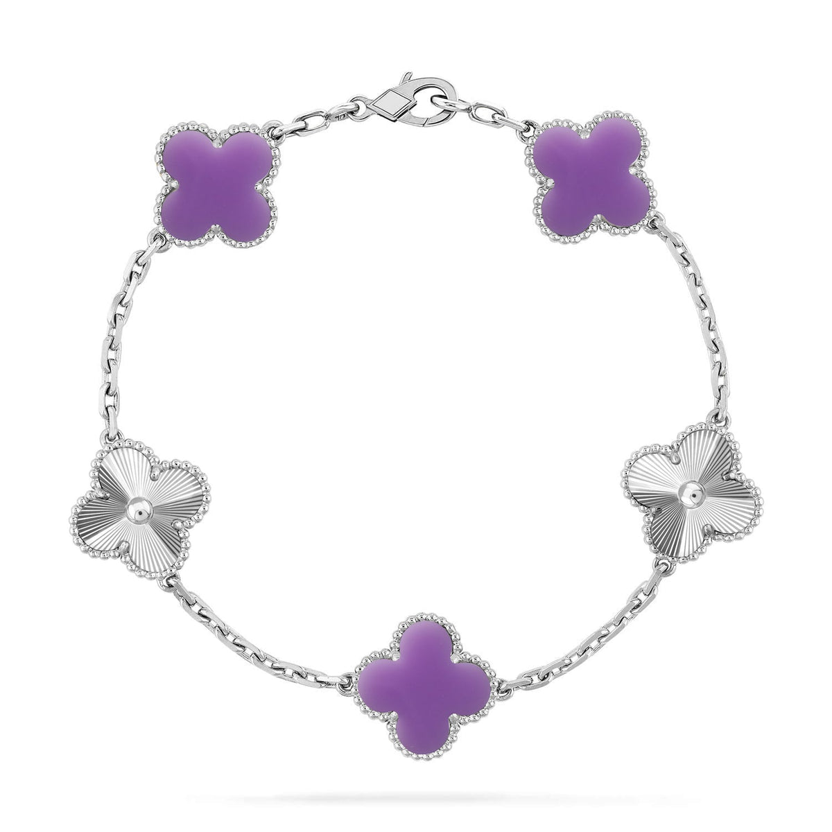 [Kaelin Vow]CLOVER 5 MOTIF LIGHT PURPLE BRACELET COLLECTION