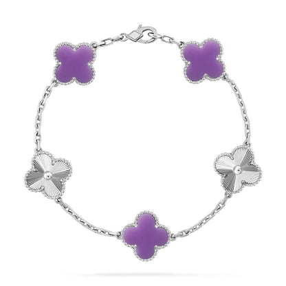 [Kaelin Vow]CLOVER 5 MOTIF LIGHT PURPLE BRACELET COLLECTION