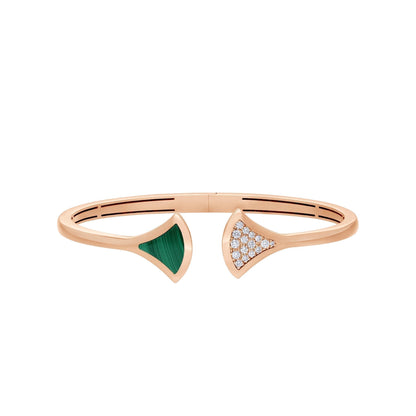 [Kaelin Vow]DREAM BRACELET OPEN MALACHITE PINK GOLD