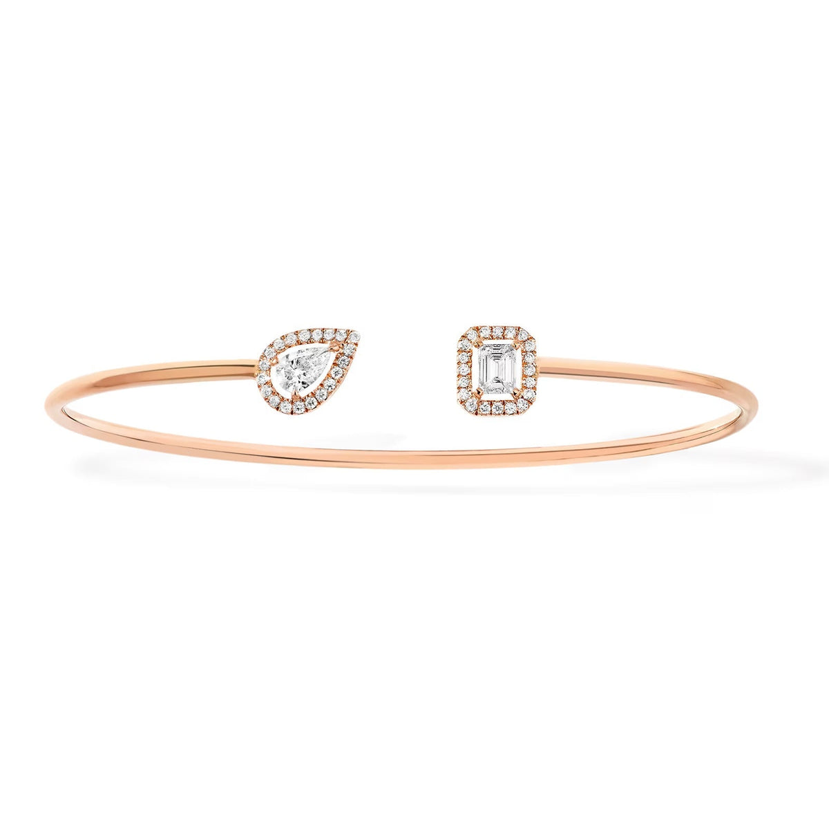 [Kaelin Vow]JONC FLEX MY TWIN TOI & MOI SILVER DIAMOND BRACELET