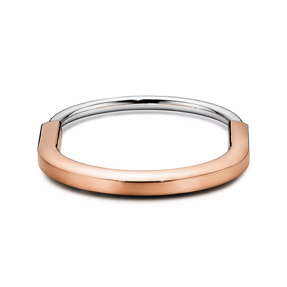 [Kaelin Vow]LOCK BRACELET ROSE AND WHITE GOLD