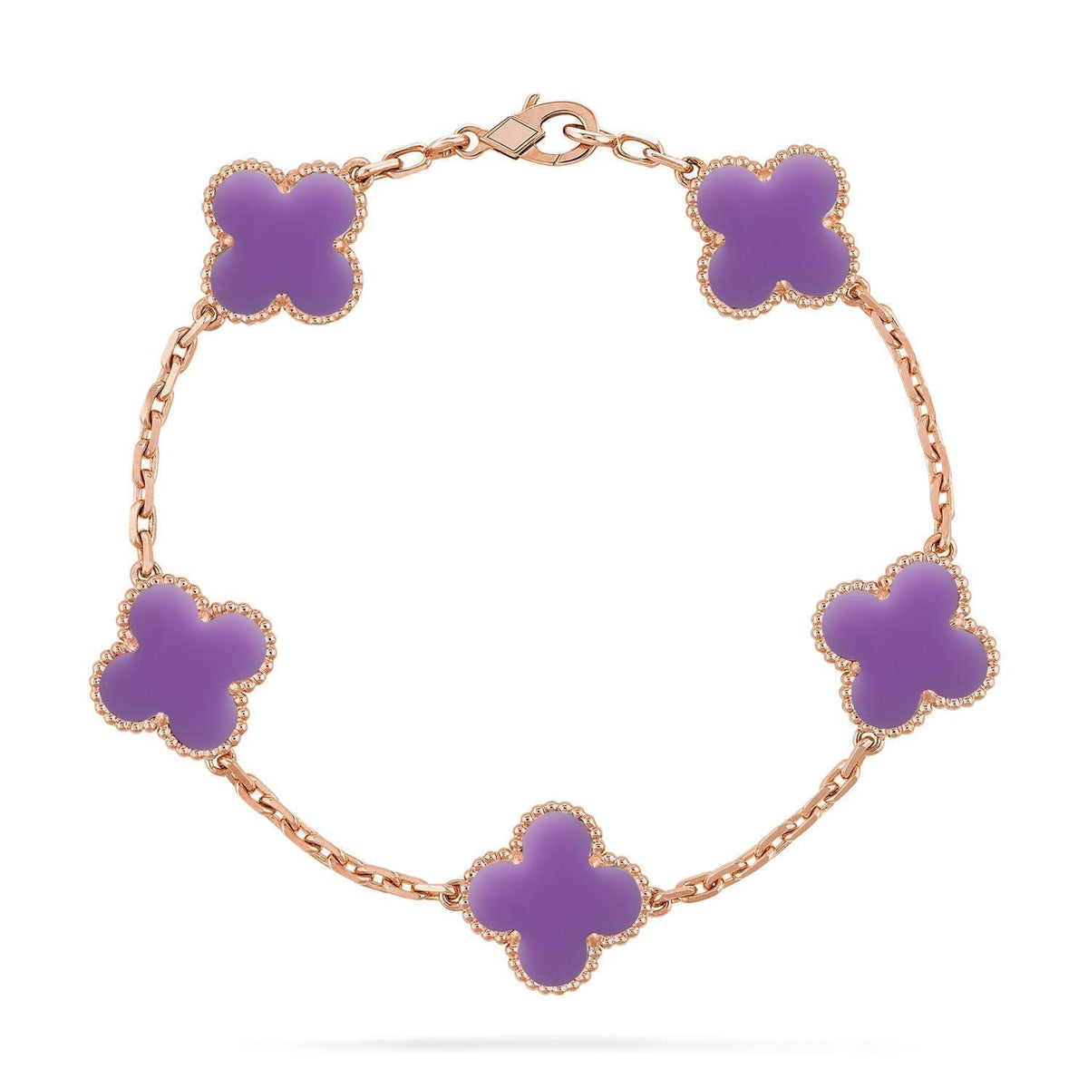 [Kaelin Vow]CLOVER 5 MOTIF LIGHT PURPLE BRACELET COLLECTION