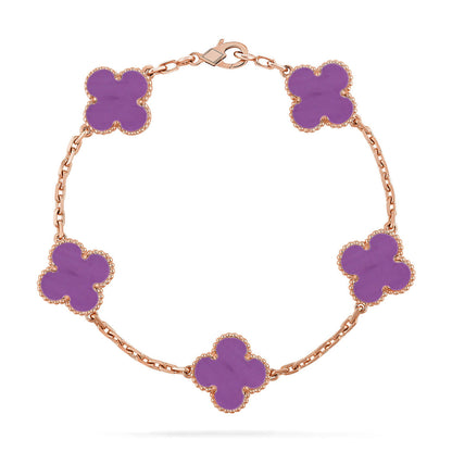 [Kaelin Vow] CLOVER 5 MOTIF VIOLET BRACELET COLLECTION
