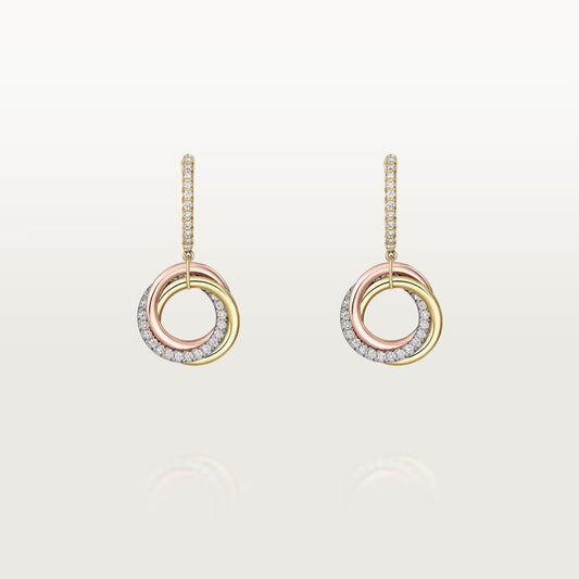 [Kaelin Vow]TRINITY HALB-DIAMANT-OHRRINGE