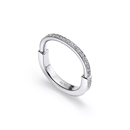 [Kaelin Vow]LOCK RING SILVER DIAMOND PAVED