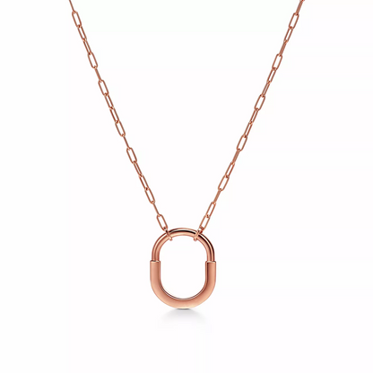 [Kaelin Vow]LOCK MEDIUM PENDANT PINK DIAMOND PINK GOLD NECKLACE