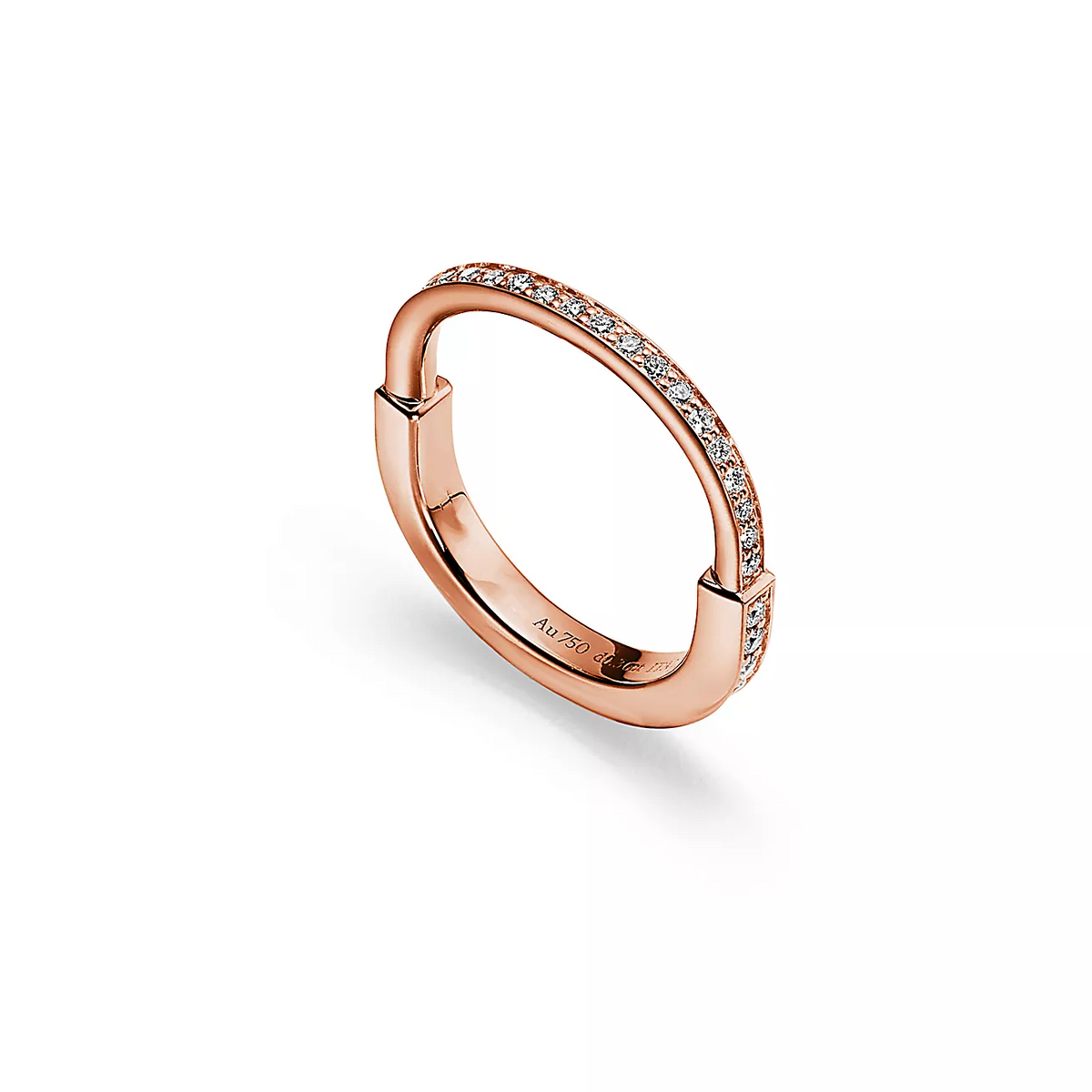 [Kaelin Vow]LOCK RING PINK GOLD DIAMOND PAVED