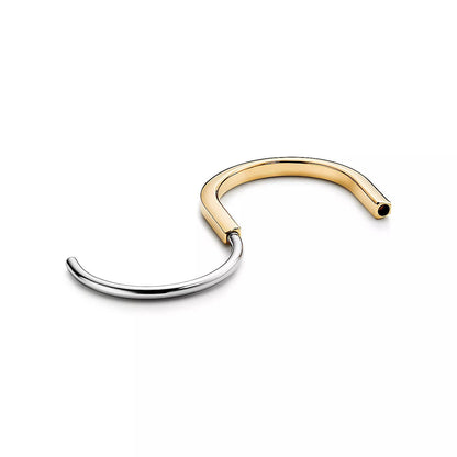 [Kaelin Vow]LOCK BRACELET YELLOW AND WHITE GOLD