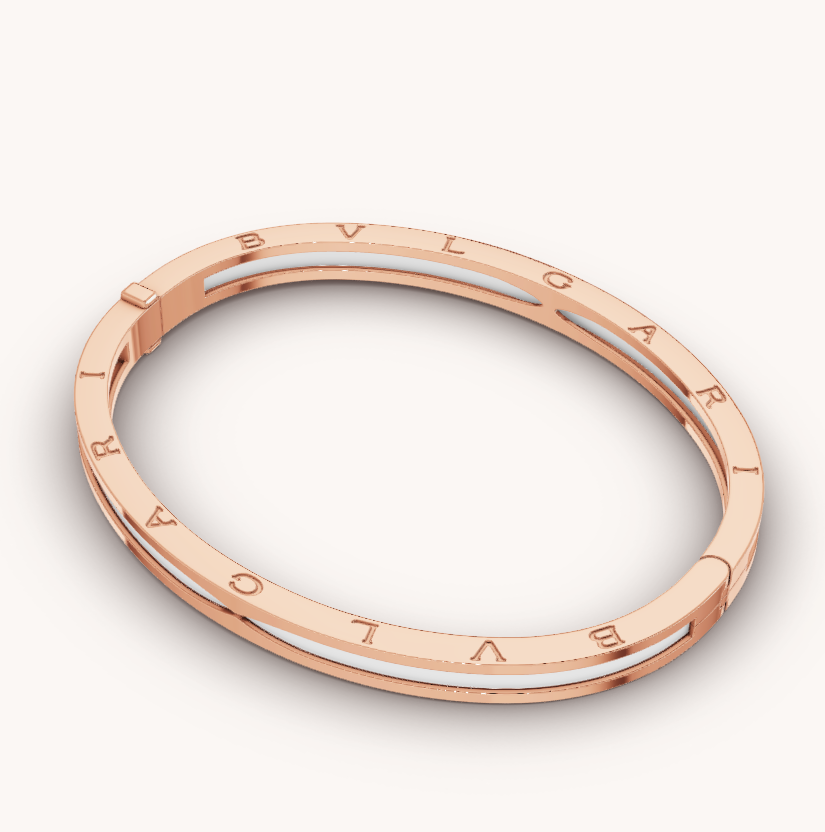 [Kaelin Vow]ZERO 1 PINK GOLD WITH WHITE CERAMIC BRACELET