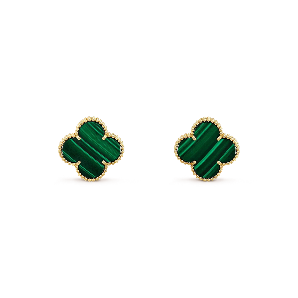 [Kaelin Vow]CLOVER MINI 9.5MM MALACHITE  EARRINGS