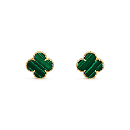 [Kaelin Vow]CLOVER MINI 9.5MM MALACHITE  EARRINGS