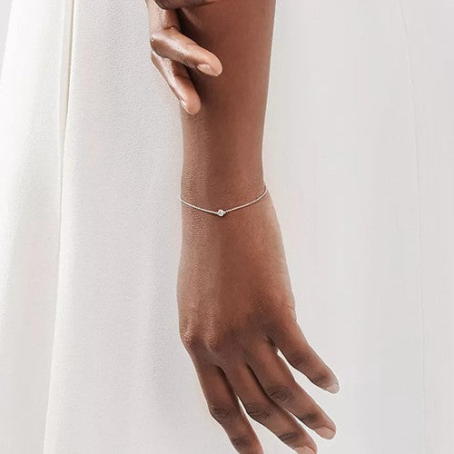 [Kaelin Vow]DIAMOND STERLING SILVER AQUAMARINE BUBBLE BRACELET