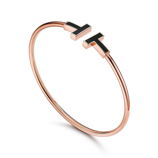 [Kaelin Vow]T ARMBAND 1,8 MM ONYX ROSÉGOLD